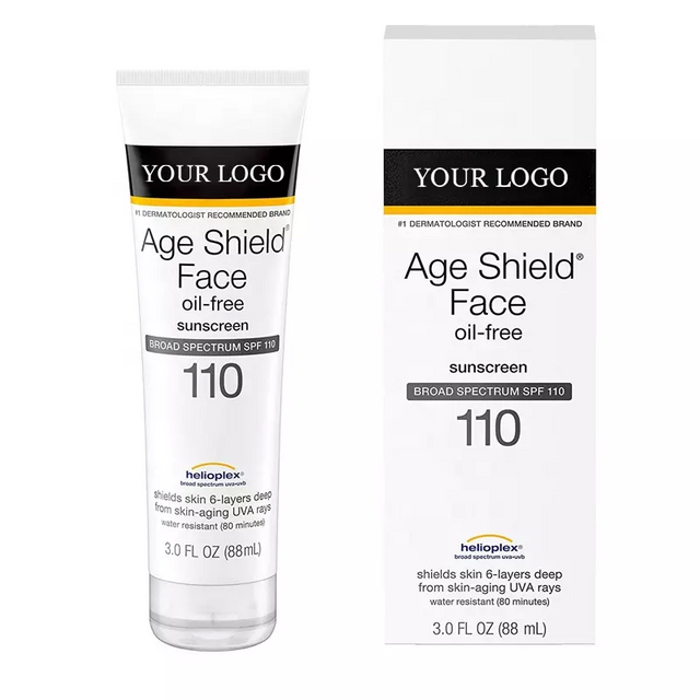 Loción de protección solar natural de etiqueta privada SPF 110 Crema hidratante blanqueadora de protección solar orgánica