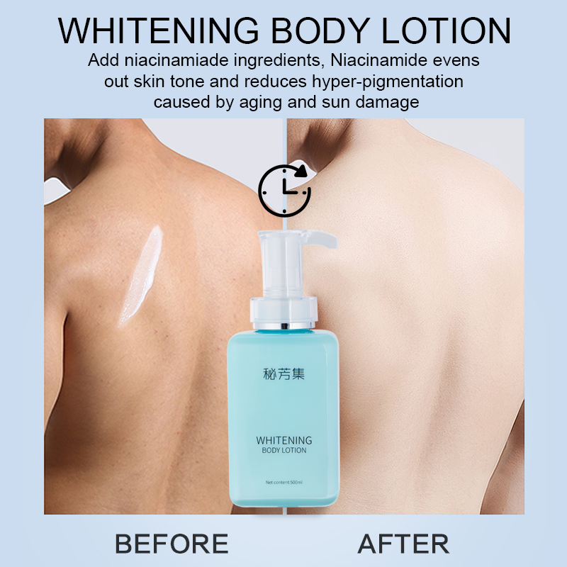 Loci&oacute;n corporal humectante blanqueadora personalizada (4)