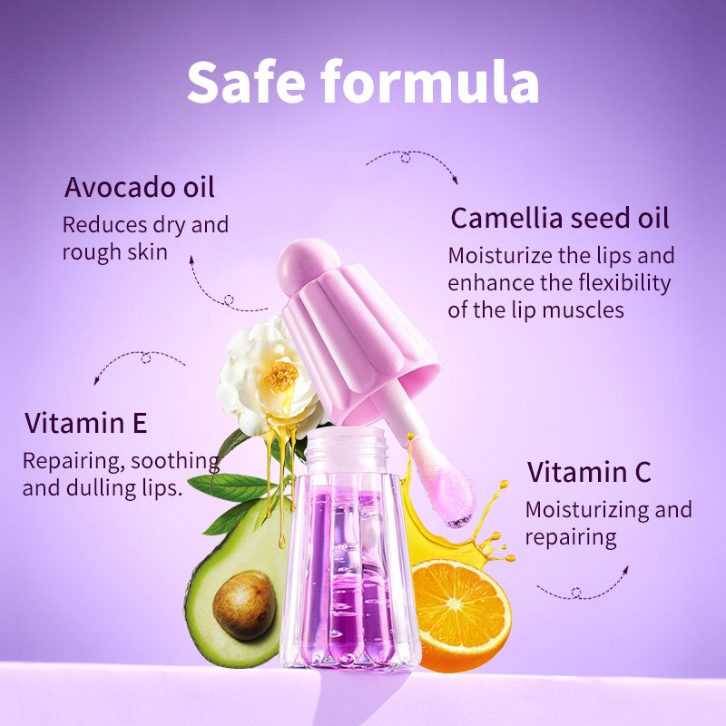 Aceite de argán orgánico personalizado, péptidos veganos, alto brillo, hidratante, aclarante, hidratante, etiqueta privada, reparación, cuidado de labios, aceite labial