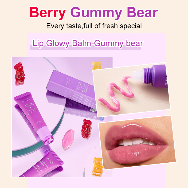 Bálsamo labial brillante Syulli - Berry & Gummy Bear