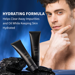 Limpiador en crema diario orgánico natural de marca privada, lavado de cara para hombres con aminoácidos suaves y control de aceite, limpieza profunda