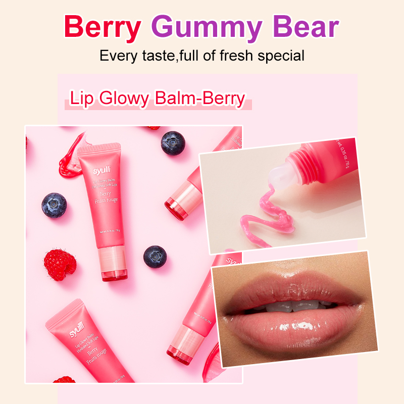 Bálsamo labial brillante Syulli - Berry & Gummy Bear