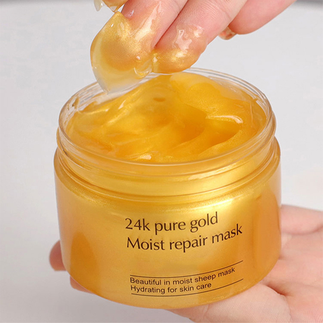 Mascarilla para dormir de oro de 24 quilates con etiqueta privada
