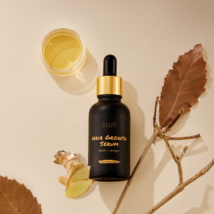 Suero herbario para el crecimiento del cabello con biotina y jengibre
