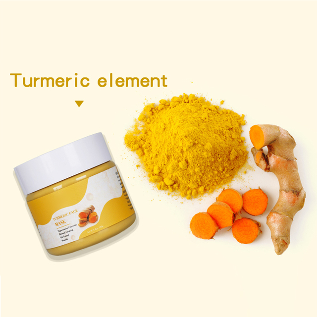 Mascarilla facial de arcilla de cúrcuma de etiqueta privada