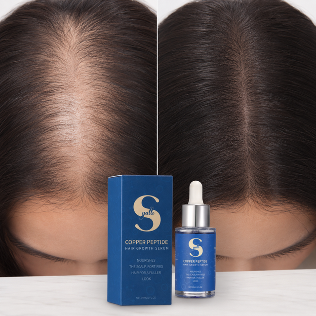 Syulli Suero para el crecimiento del cabello con péptido de cobre al 1%, anticaída, mezcla de aceite de semillas vegetales, 1 ml x 55
